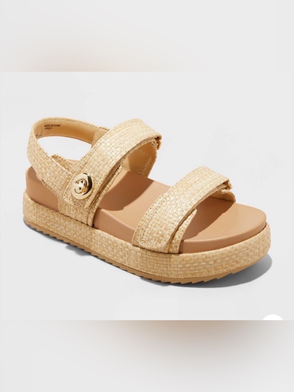 Very Good cond. A New Day Woven Raffia Platform Sandals 6.5